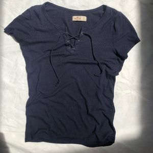 Hollister Navy Blue Top Sz S
